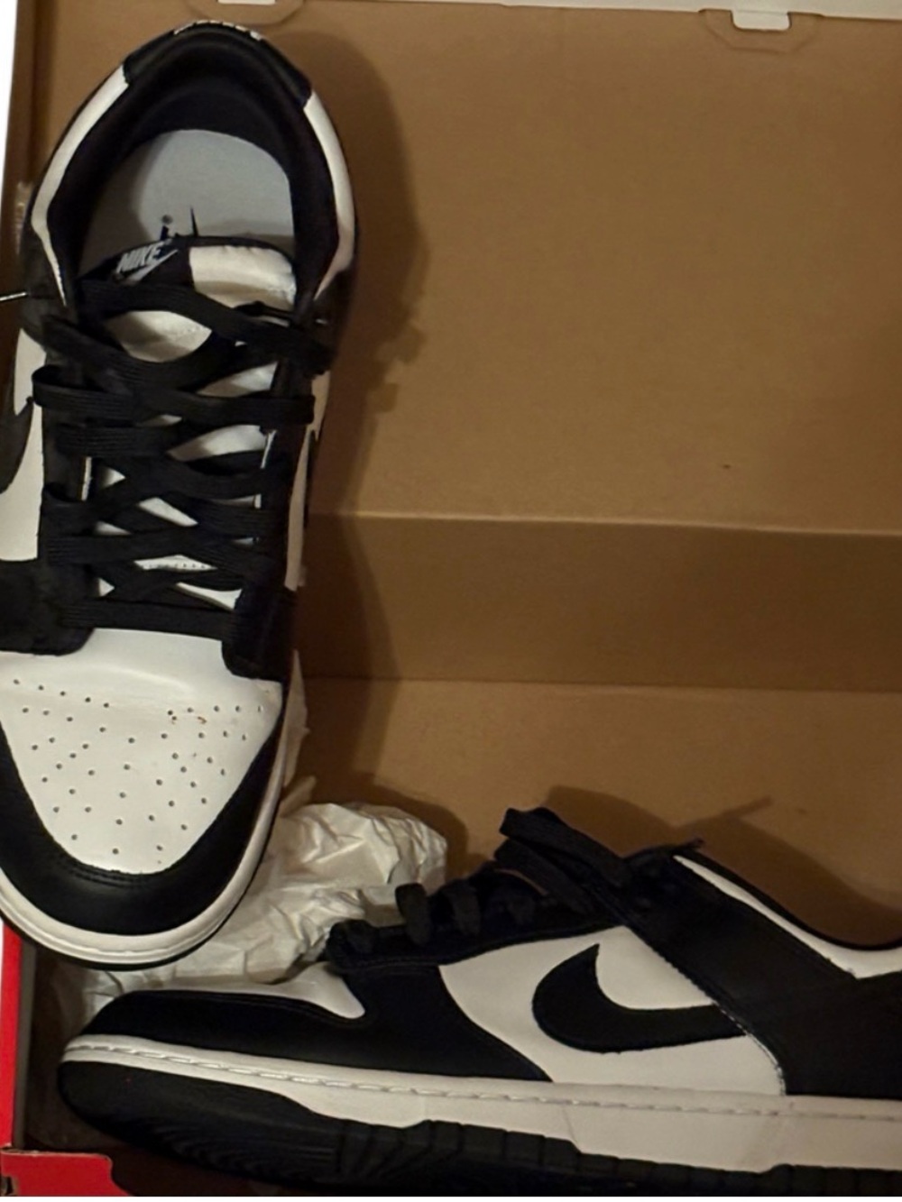 Nike Black and White Low-Top Sneakers with Swoosh